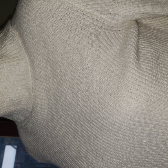 Madewell s ribbed off white turtleneck Merino wool viscose nylon alpaca - Picture 5 of 8